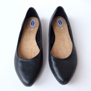 Dr. Scholl's Flats Black Almond Toe Slip On Ballet Casual Shoes EUC 6